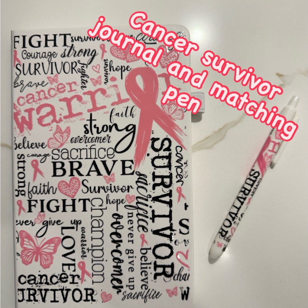Breast cancer survivor journal rank with matching pen